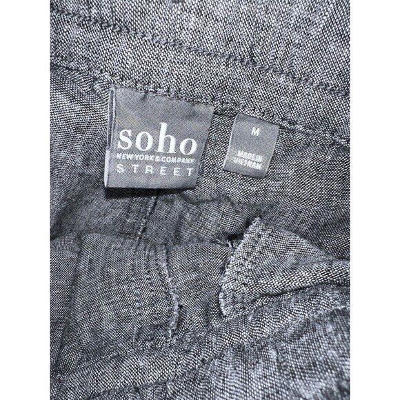 Soho Street Linen Pants Womens Sz M Viscose Pull On Drawstring Pockets Lagenlook - Picture 5 of 7